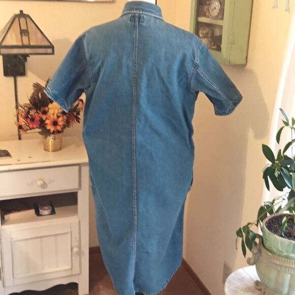 Vintage Calvin Klein Denim Dress. Coastal Cowgirl, Western - Picture 6 of 12